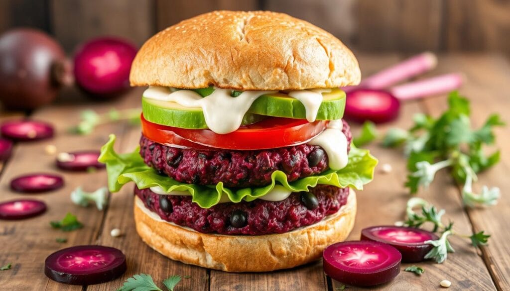 Beetroot Veggie Burger